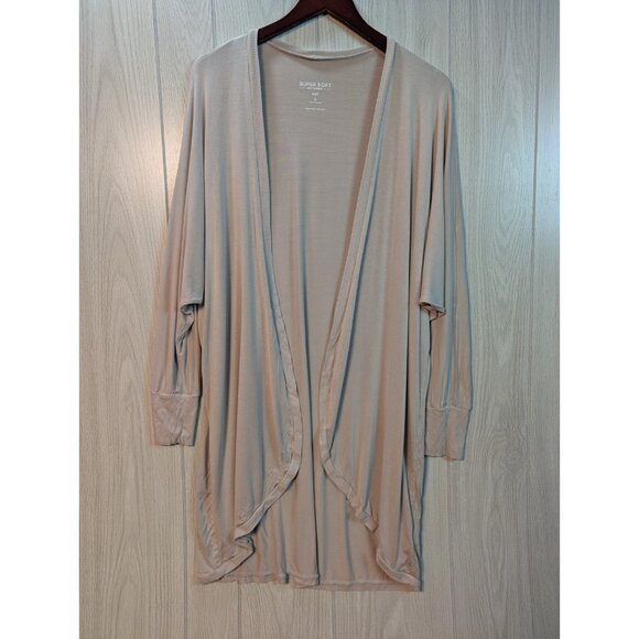 Torrid Super Soft Long Sleeve Open Front Knit Cardigan Size 0X Beige Tan - Picture 1 of 7